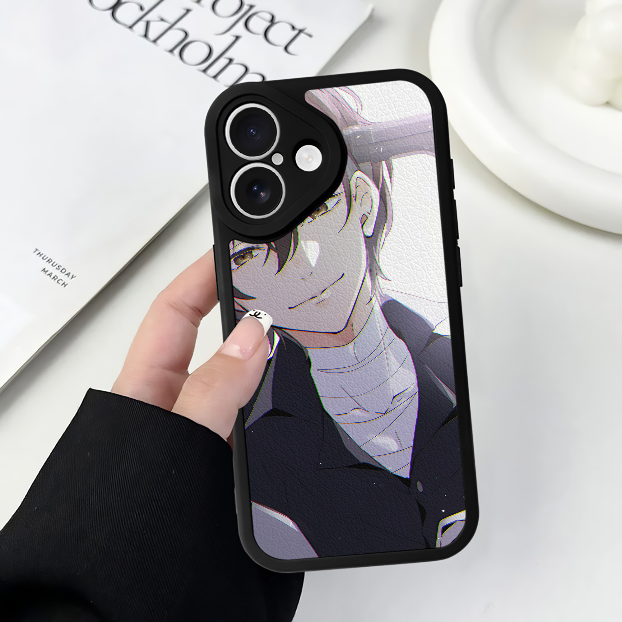（画像用） 文豪ストレイドッグス Bungo Stray Dogs 【iPhone 16シリーズ対応】シリコンスマホケース（レザー調） 材質：シリコン